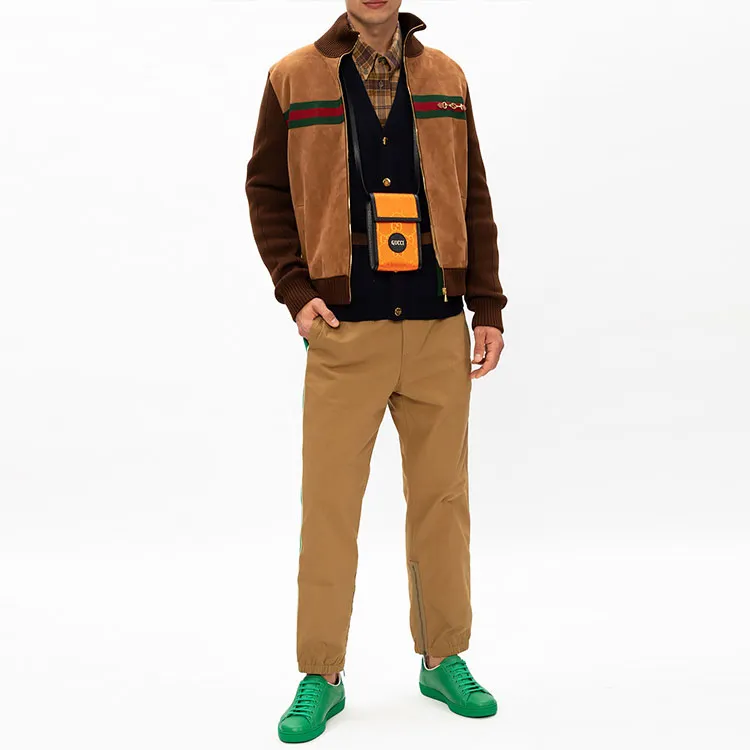 GUCCI Web Straight Leg Trousers-5