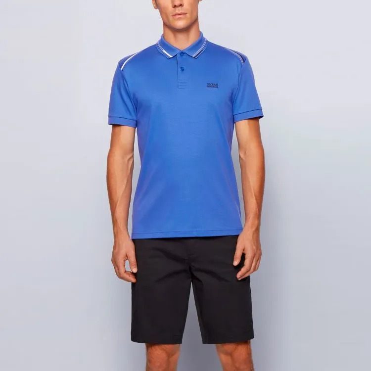 HUGO BOSS Short Sleeved Polo Shirt Men's Dark Blue-2
