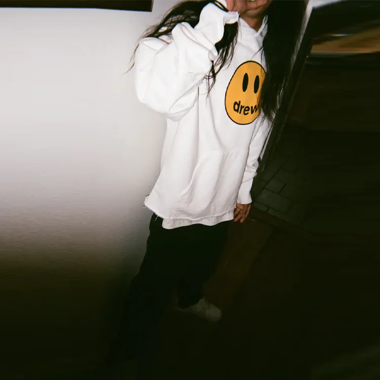 Drew House Smiley Collection Sweatshirt Unisex White-8