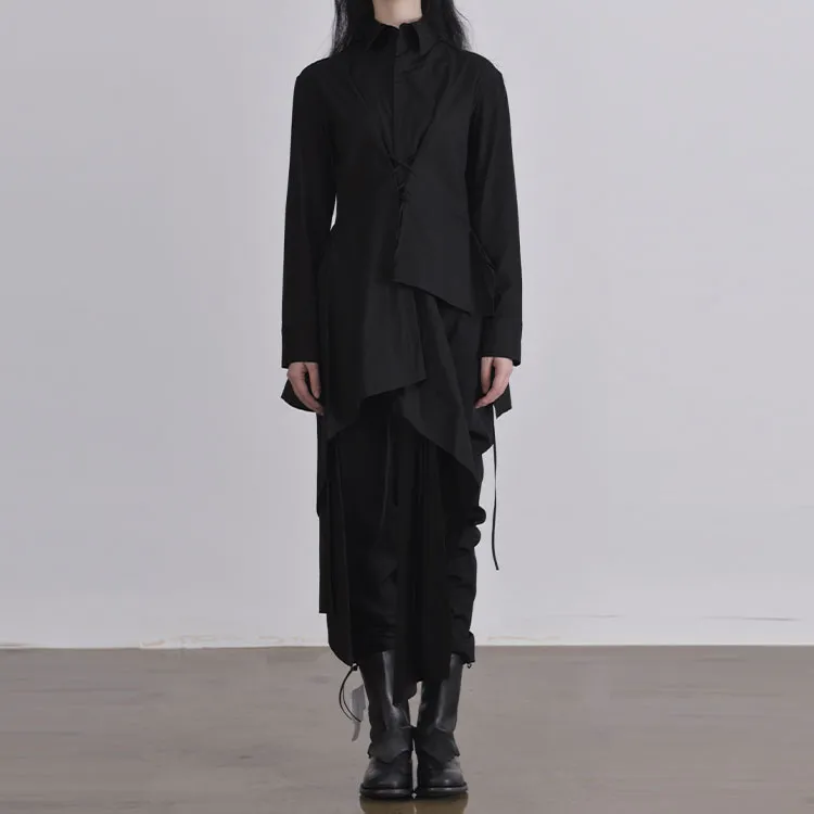 Yohji Yamamoto Asymmetric-Designed Long-Sleeved Blazer-2