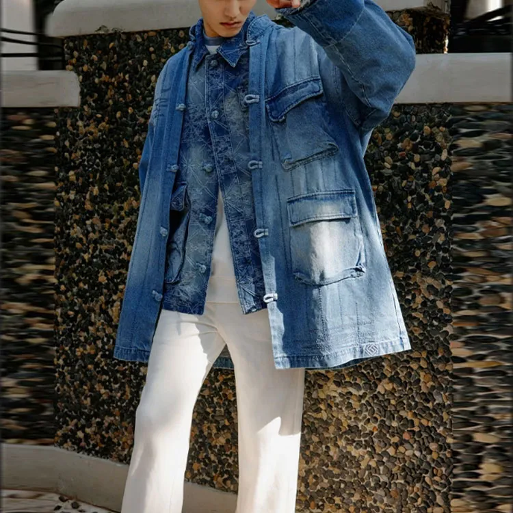 LiNing CF Tracing Denim Jacket Men's Blue-3