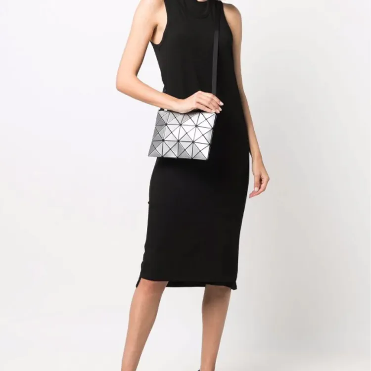 ISSEY MIYAKE PVC Small Square Bag Shoulder Bag Unisex Silver-5