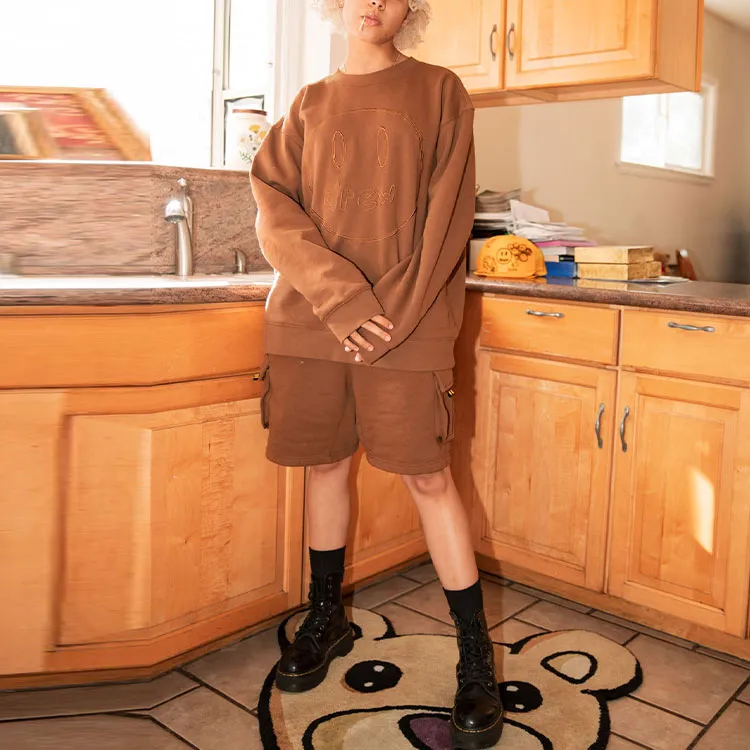 Drew House Smiley Collection Casual Shorts Unisex Brown-5