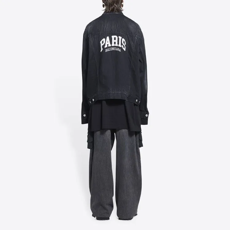 Balenciaga Paris Oversized Denim Jacket-3