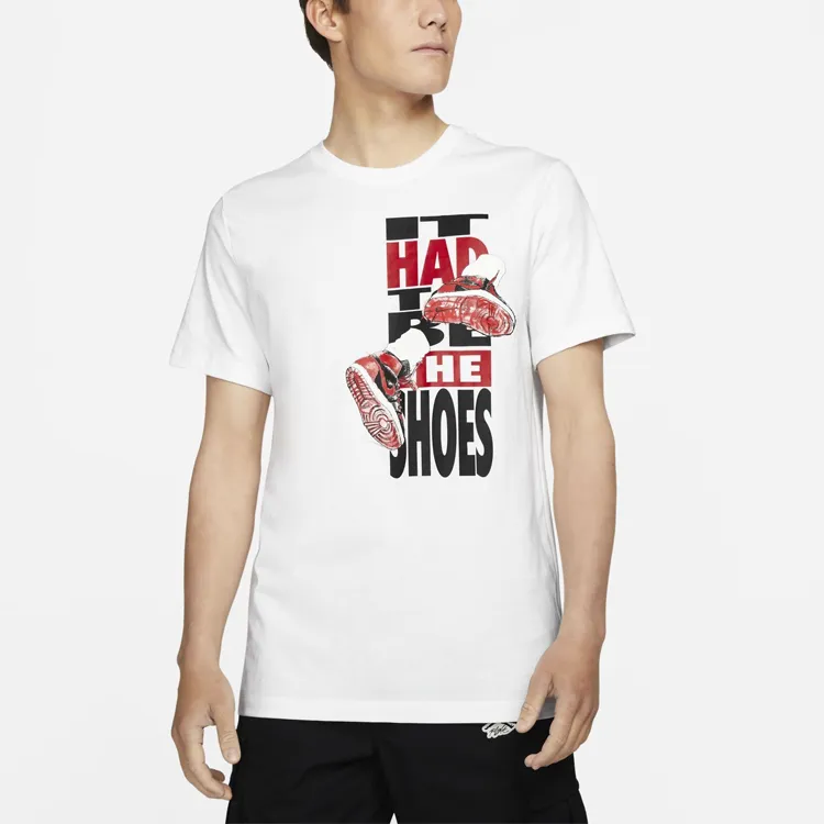 Jordan THE SHOES T Shirts Men White-3