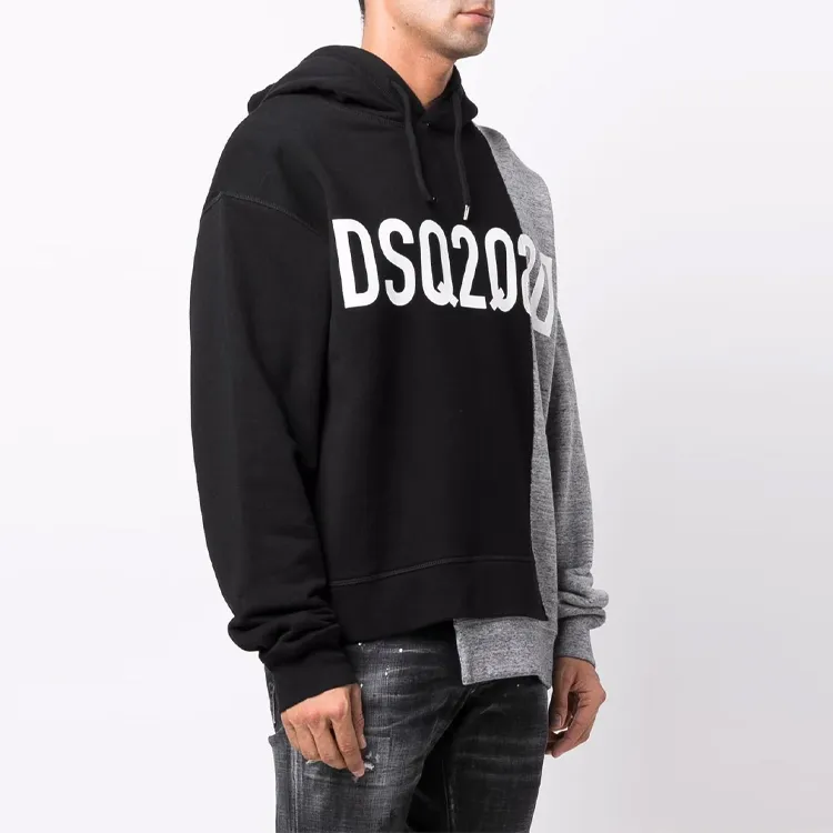 DSQUARED 2 Asymmetric Logo print Hoodie-2