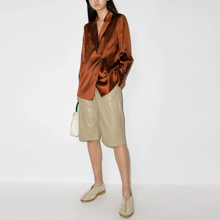 NANUSHKA Wendel Faux-leather Knee-length Shorts-1