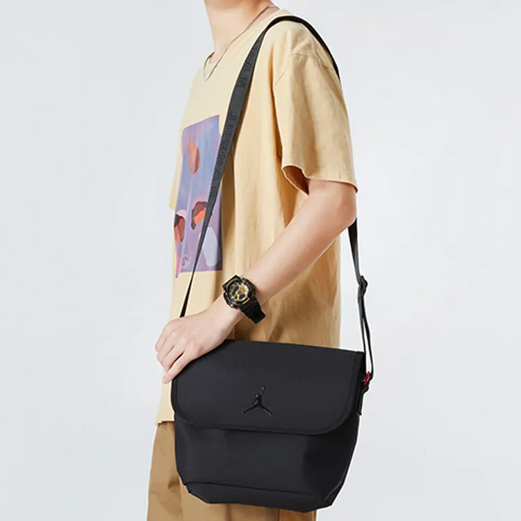 Jordan Polyester Portable Crossbody Bag, Shoulder Bag Unisex Black-5