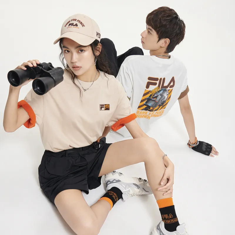 FILA T-Shirt Unisex Light Stone-3