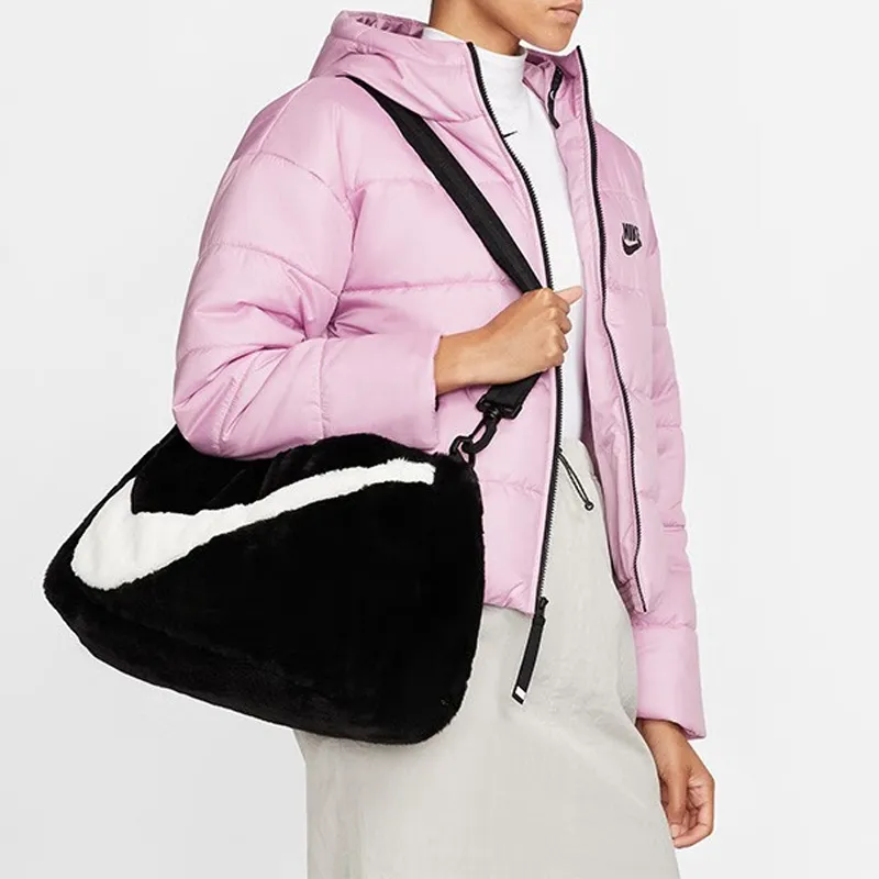 Nike Faux Fur Tote Bag Black-5