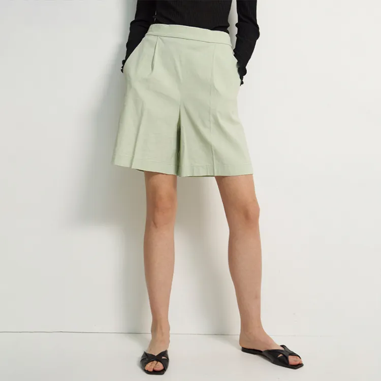 THEORY Casual Shorts Women's Mint Green-2