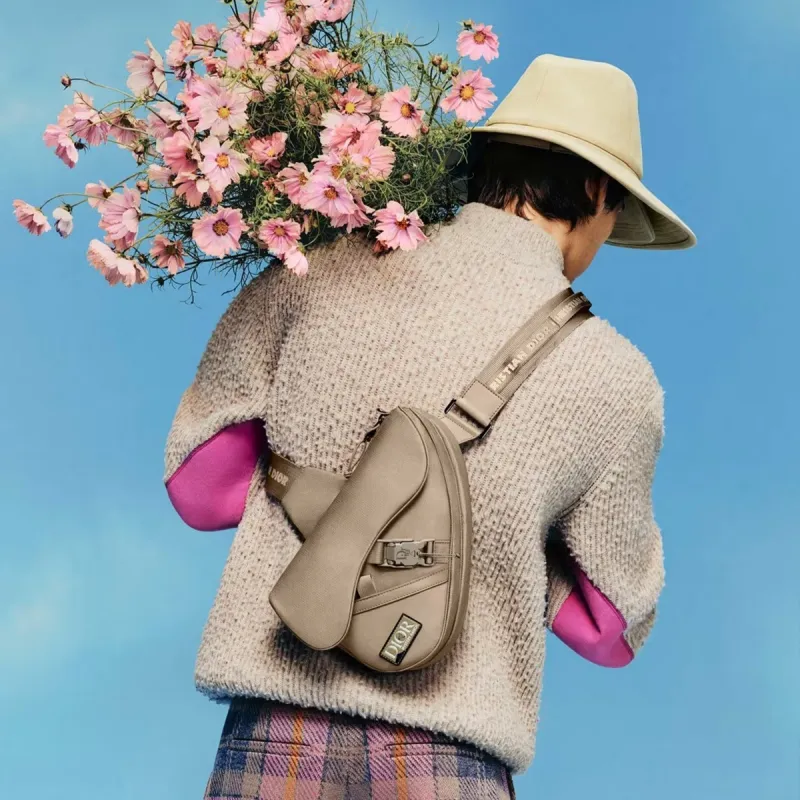 DIOR MYSTERY RANCH Collaboration Nylon Saddle Bag Fanny Pack Sling Bag Men's Beige-6