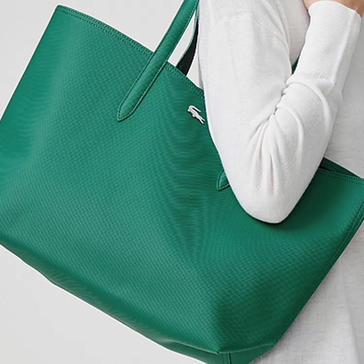 LACOSTE PVC Tote Bag Shopping Bag Handbag Shoulder Bag Women's Green-3
