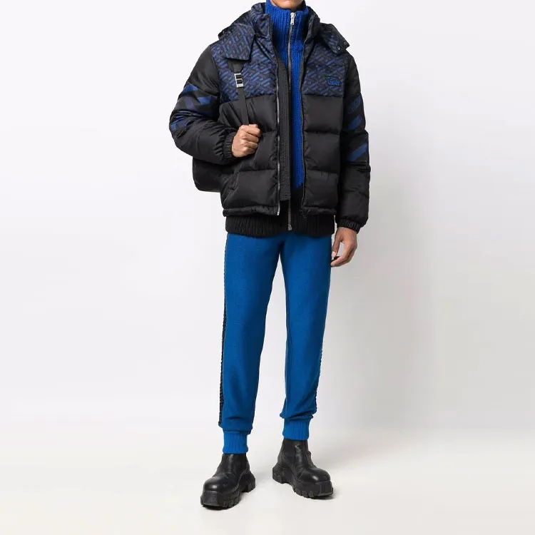 VERSACE Knitted Sweatpants Men Blue-1