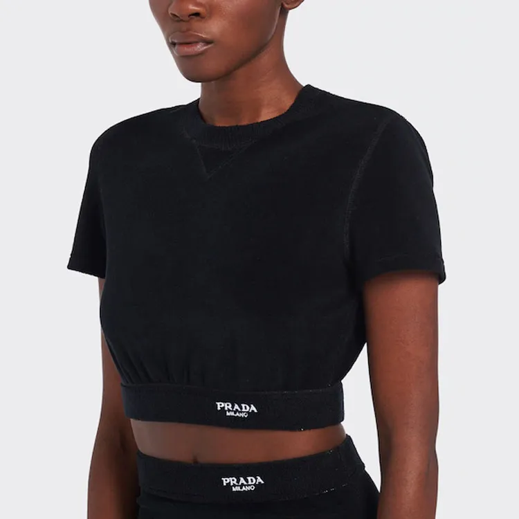 PRADA Crop Tops Women's Black-3