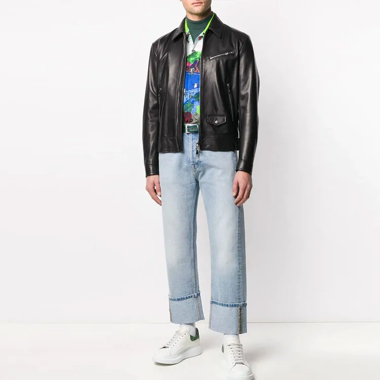 Valentino Leather Jackets Men Black-1
