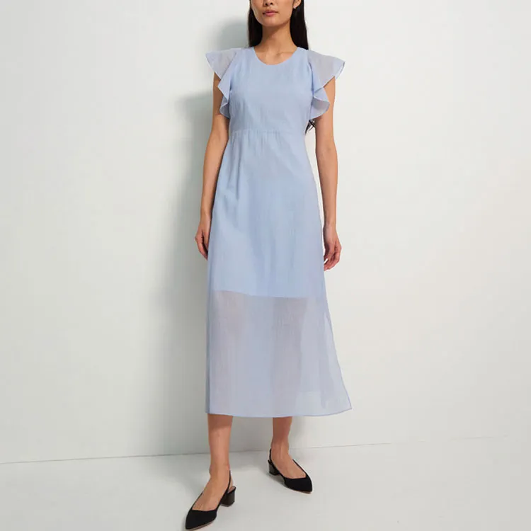 THEORY Short-Sleeved Dresses Women's Blue-1