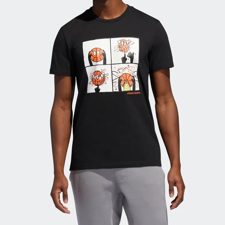 Adidas T Shirts Men Black-2