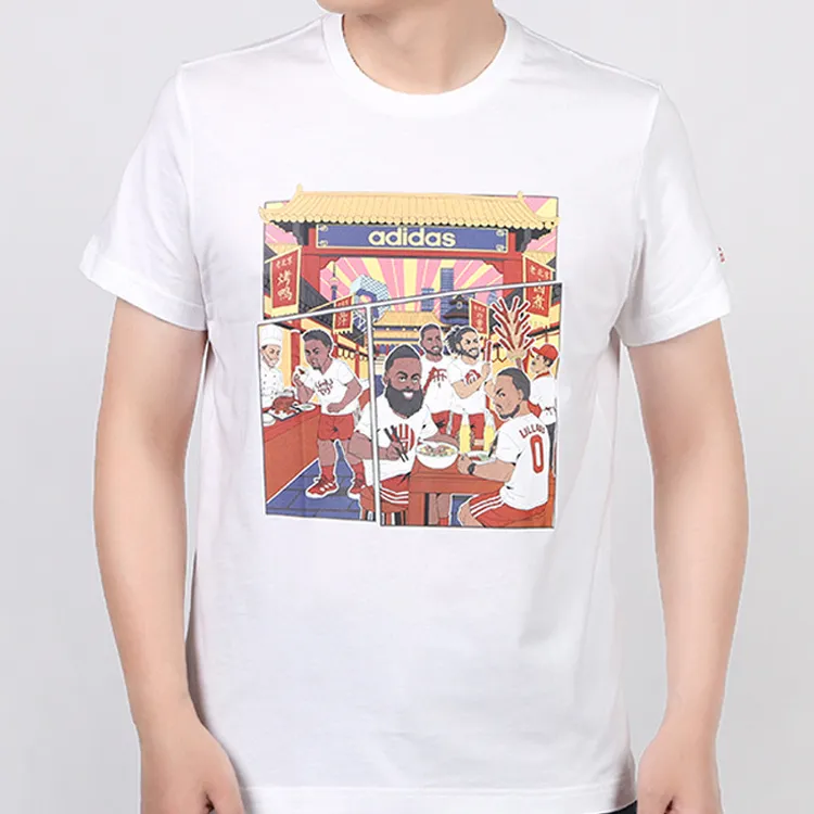 Adidas T Shirts Men White-3