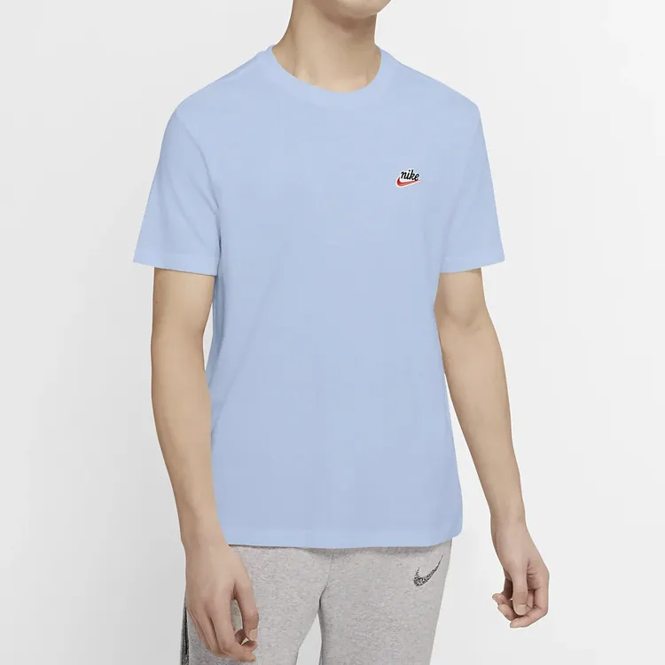 Nike T Shirts Men Sky Blue-1