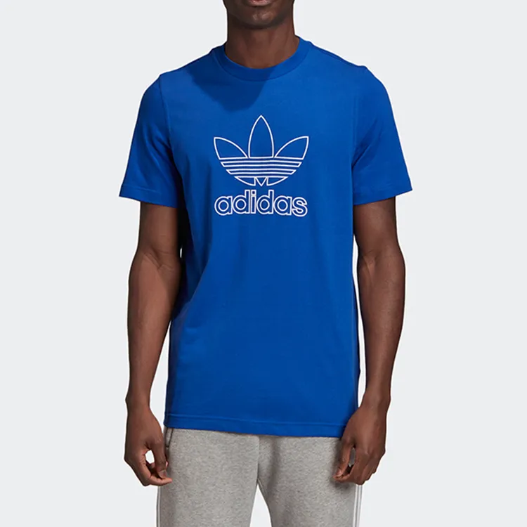 Adidas Originals Trefoil T Shirts Men Blue-2