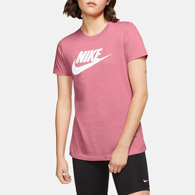 Nike Sportswear Essentials Series T Shirts Women's Dark Pink-4