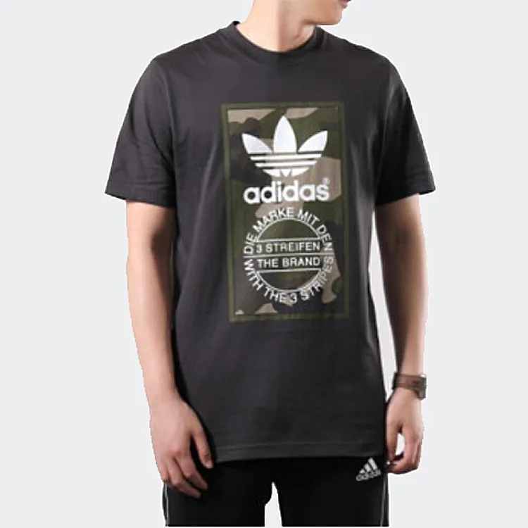 Adidas T Shirt Men's Graphite Black-4