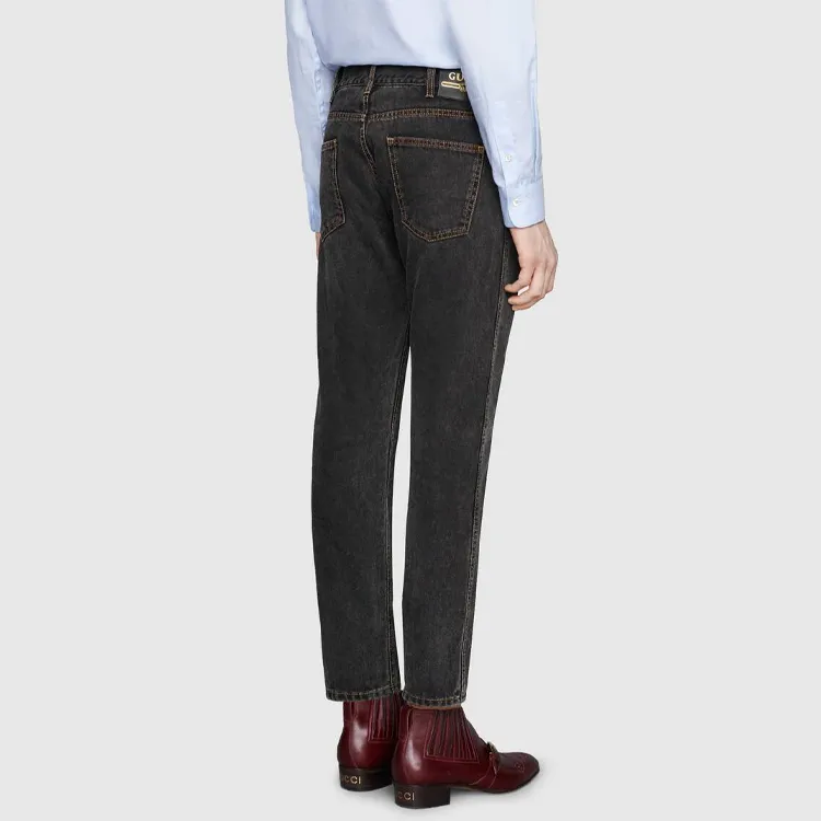 GUCCI Embroidered Motif Slim fit Jeans-2
