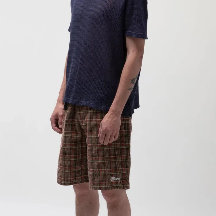 Stussy Casual Shorts Men Beige Yellow-2