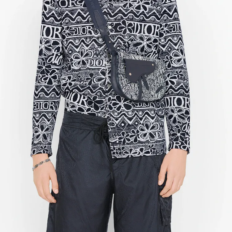 DIOR Quarterly New Products Shirts Men Marine Blue-2