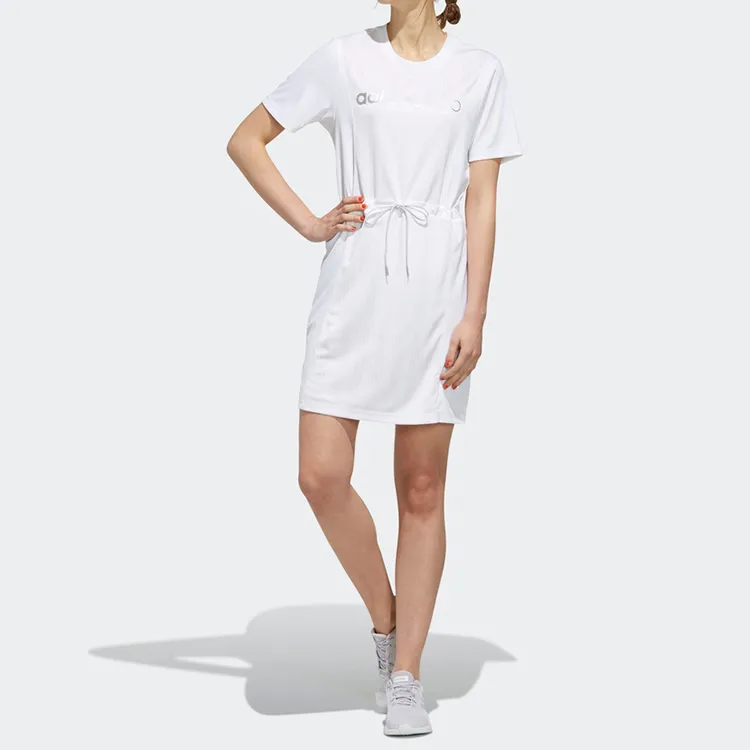 Adidas Short Sleeved Dresses Women's White-2