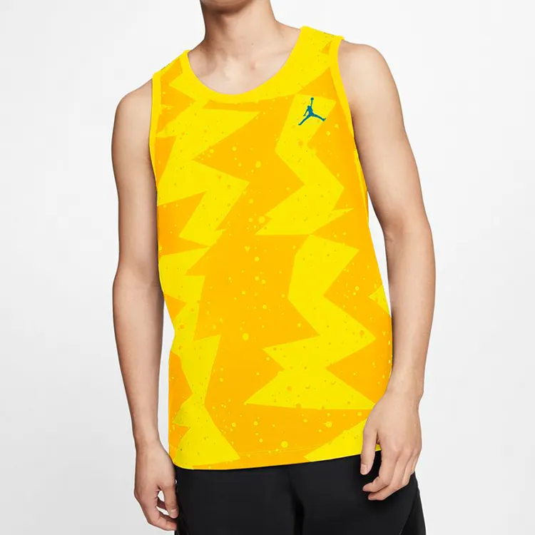 Jordan Basketball Jerseys Men's Yellow-4