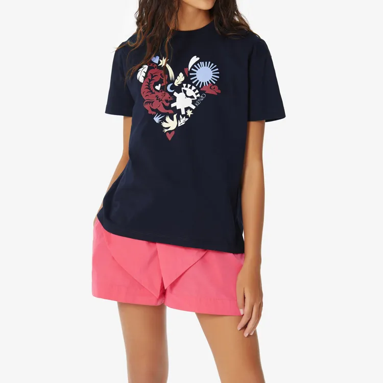 KENZO T-Shirts Women's Navy Blue-2
