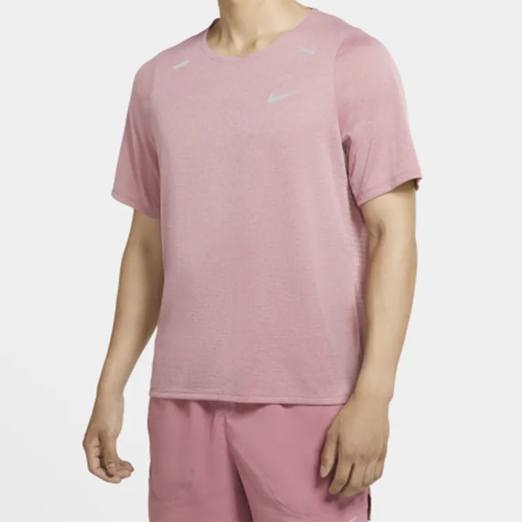 Nike T Shirts Men Light Berry Red-2