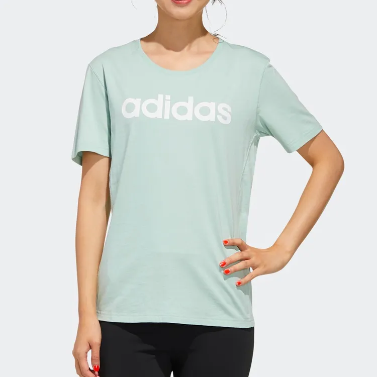 Adidas Neo T Shirts Women's Light Green-2