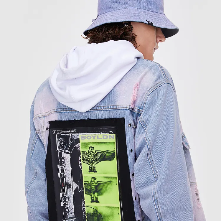 Boy London Denim Jacket Unisex Purple-5