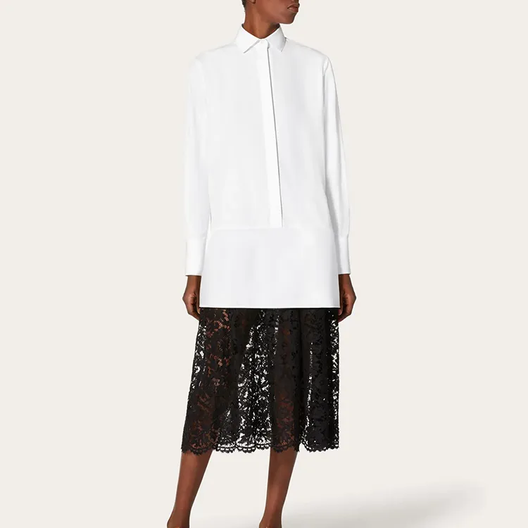 Valentino Long-Sleeved Dresses Women's White-1