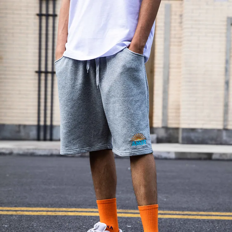 AMONSTER Loose Fit Shorts Unisex Gray-2