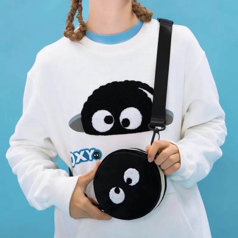 ORIGINAL X YOUTH OXY Bags Polyester Small Round Bag, Shoulder Bag, Crossbody Bag Mini Unisex Black-4