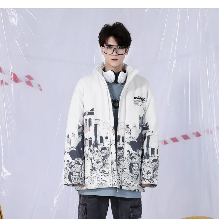 XXGOGO Puffer Jacket Winter Unisex White-2