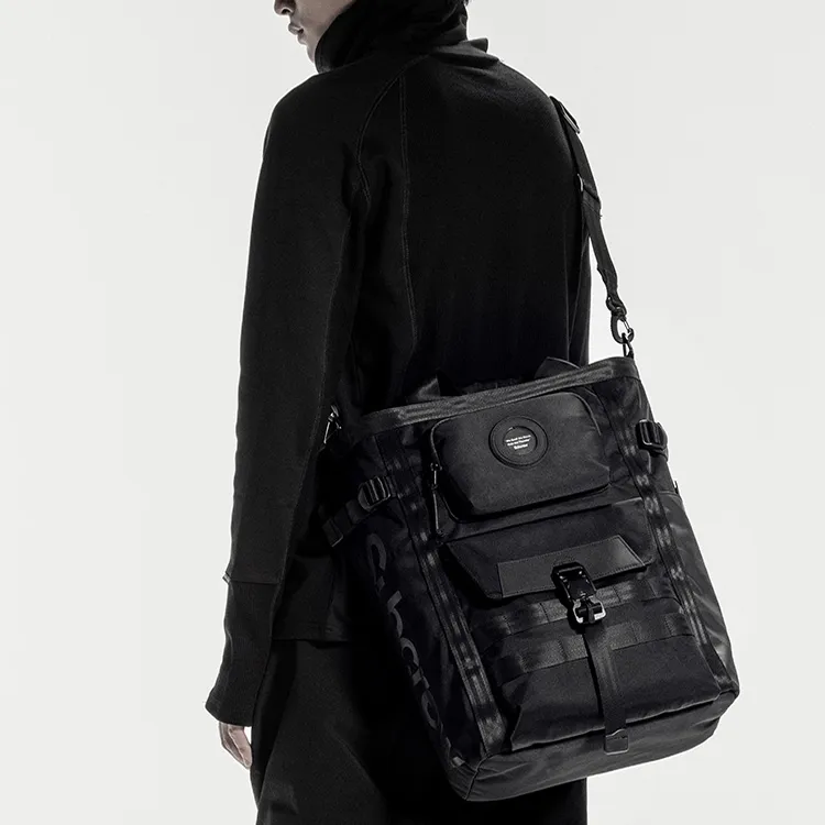 Subcrew Polyester Tote Bag Shopping Bag Shoulder Bag Backpack Men's Black-2