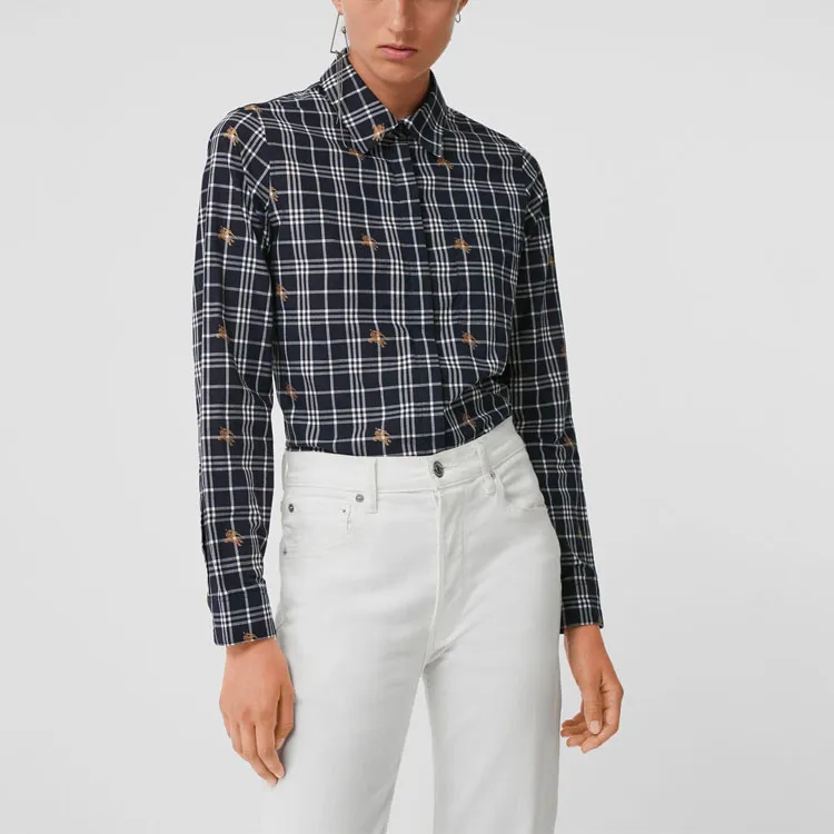 Burberry Shirt Women's Dark Blue-3