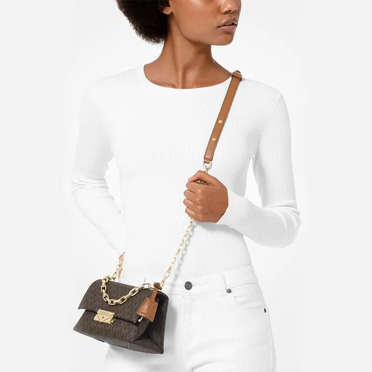 MICHAEL KORS Cece Leather Crossbody Bag Shoulder Bag Women's Brown/Oak Fruit Brown-6