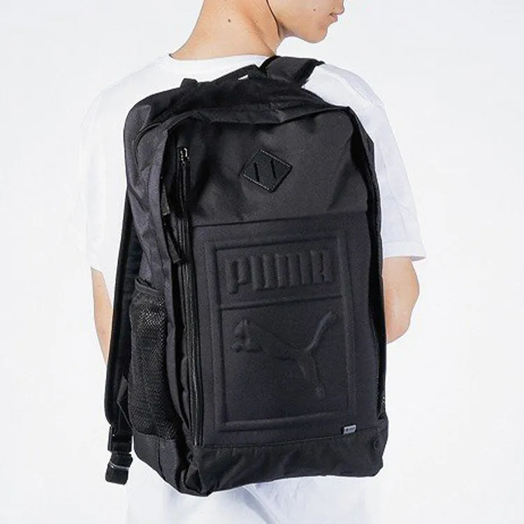 PUMA Artificial Leather Fabric Backpack Regular Unisex Black-2