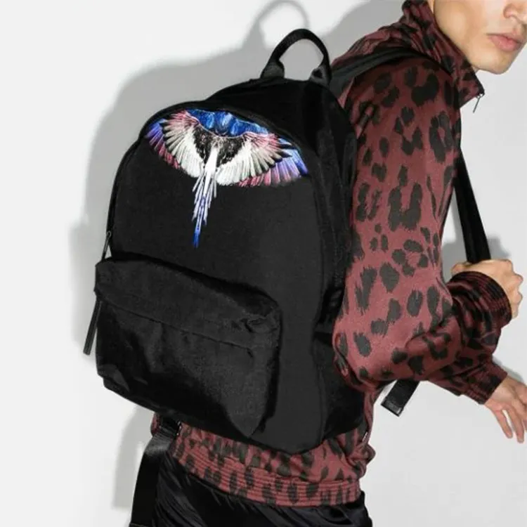 MARCELO BURLON COUNTY OF MILAN Nylon Backpack Regular Unisex Black-4