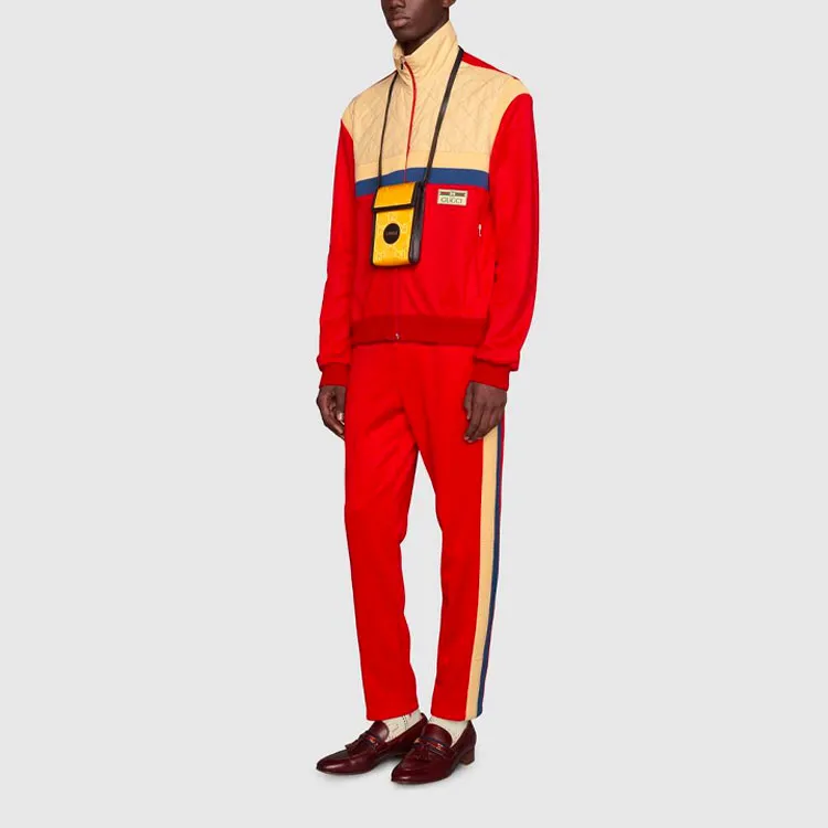 GUCCI Knitted Sports Pants Men's Red-1