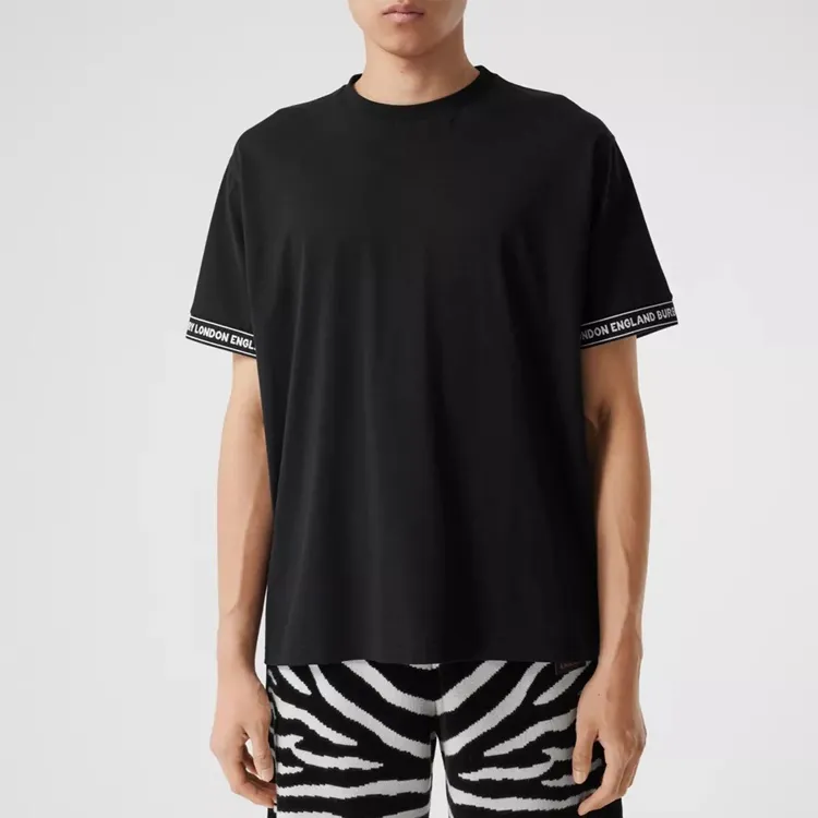 Burberry Oversized Teslow Taped Sleeve T shirt-3