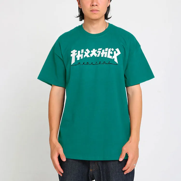 Thrasher T-Shirt US Version Unisex Emerald Green-2