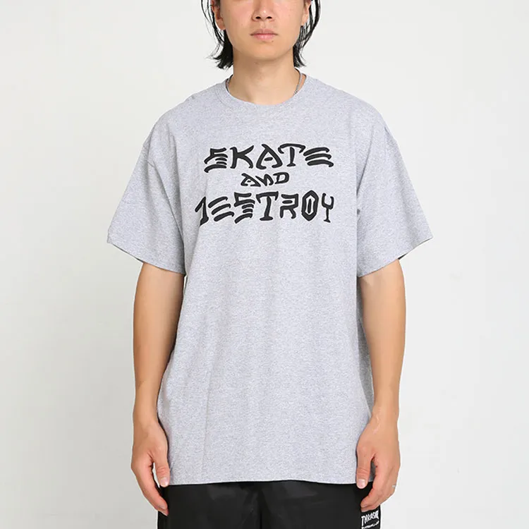 Thrasher T Shirt US Version Unisex Gray-4