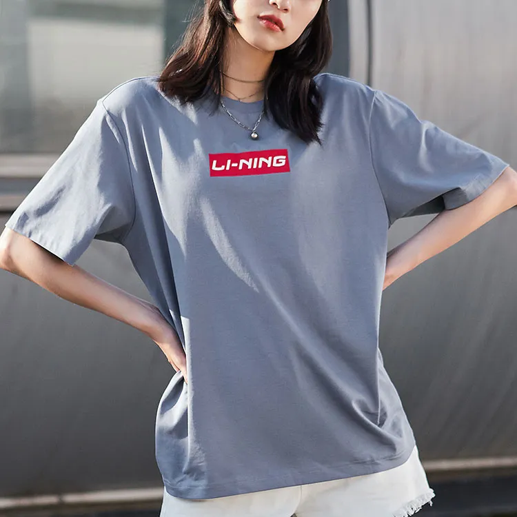 LiNing Sports Fashion Collection T Shirt Unisex Flint Stones Blue-3